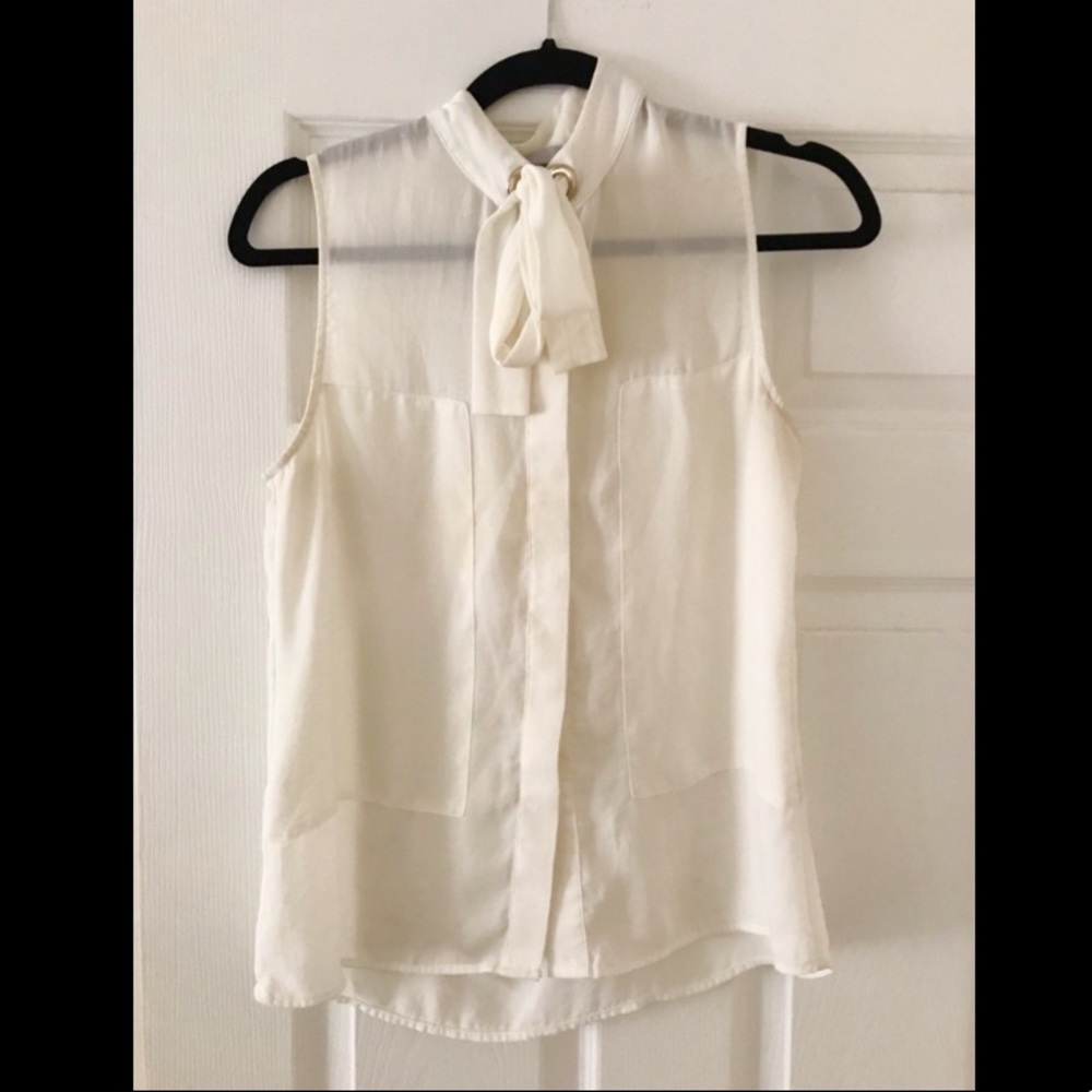 Sleeveless Top with Bow